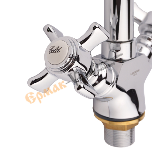 Смеситель для кухни LEDEME 4311-2 керам, высокий излив с гайкой, карт. кран-буксы, 1/10