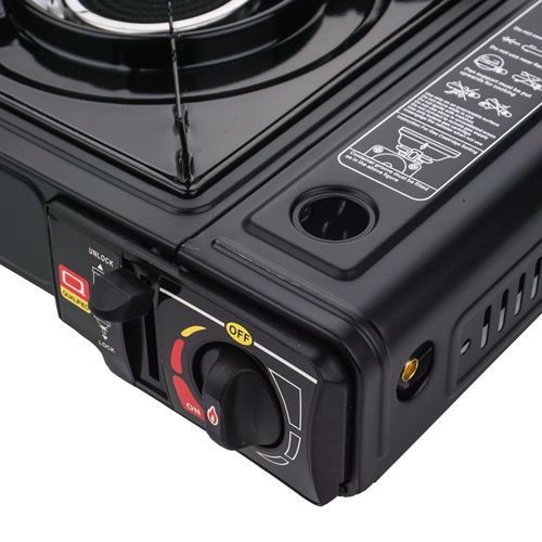 Плитка газовая с керамическим нагревателем, с пьезоподжигом, в кейсе 34*26*8 см, 1/6