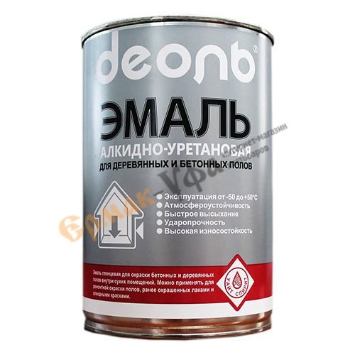 Эмаль быстросохнущая маслобензостойкая светло-серая 20кг, ДЕОЛЬ, для бетонных и дер. полов, 1/1