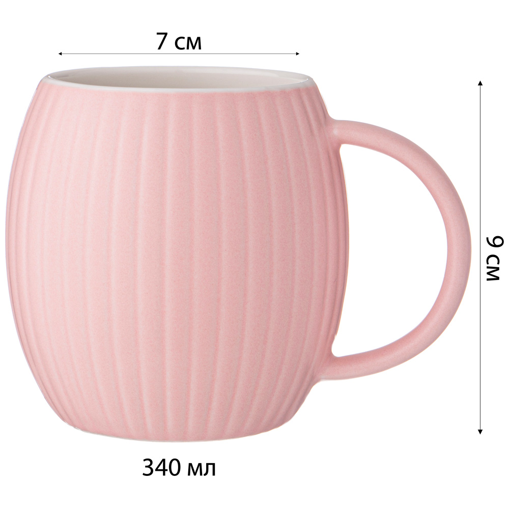 КРУЖКА LEFARD COFFEMANIA 340МЛ, РОЗОВАЯ
