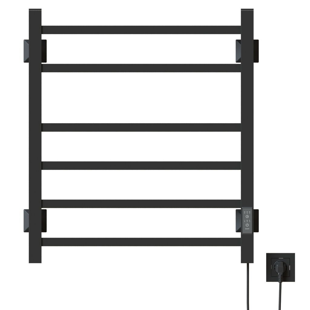 Полотенцесушитель MIXLINE FORTUNE 60х50, таймер, 323 Вт, 6 перекладин электрический ГРАФИТ