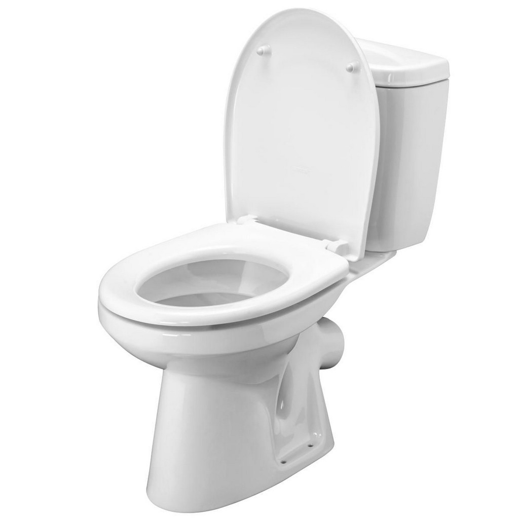 Унитаз-компакт, Анимо,  Эконом, кос.вып, 1-кн. нижн.подв., полип.сидение, Santek