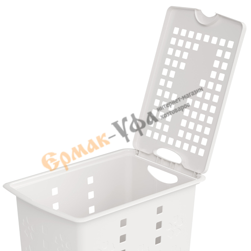 Корзина для белья 30л Виолетта, белый, Альтернатива, М1967, 1/6