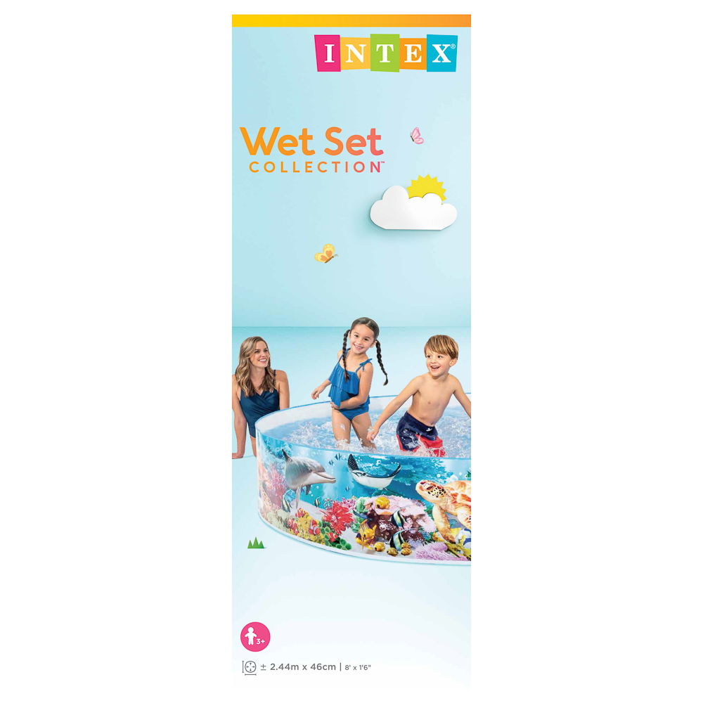 INTEX Бассейн 244х46см, коралловый риф снапсет, от 3 лет, 58472NP