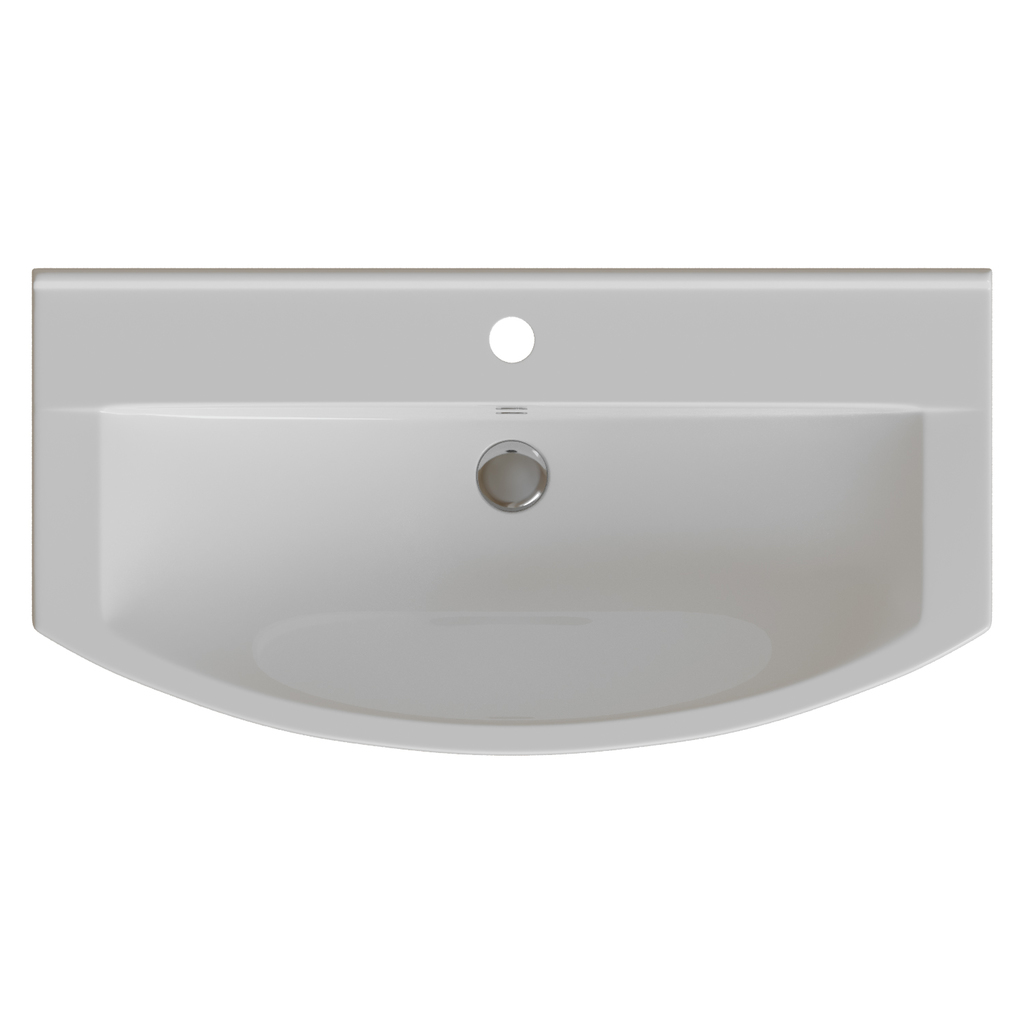 Раковина накладная, Best-75, белая, без кроншт, Sanita Luxe