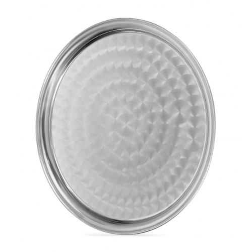 Поднос, Уфимский Самовар,  нержавеющий круглый 340 мм