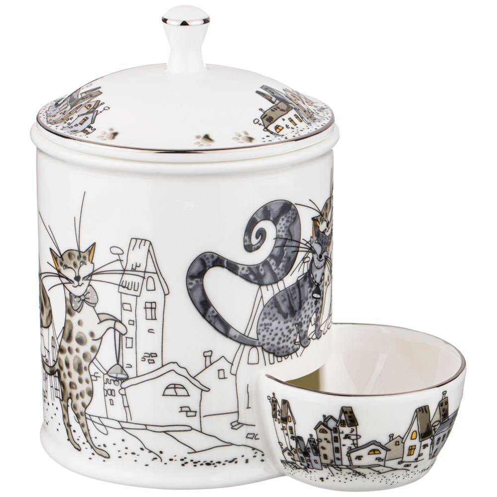 БАНКА ДЛЯ СОЛИ LEFARD, КОТИКИ,  КОР=36ШТ.