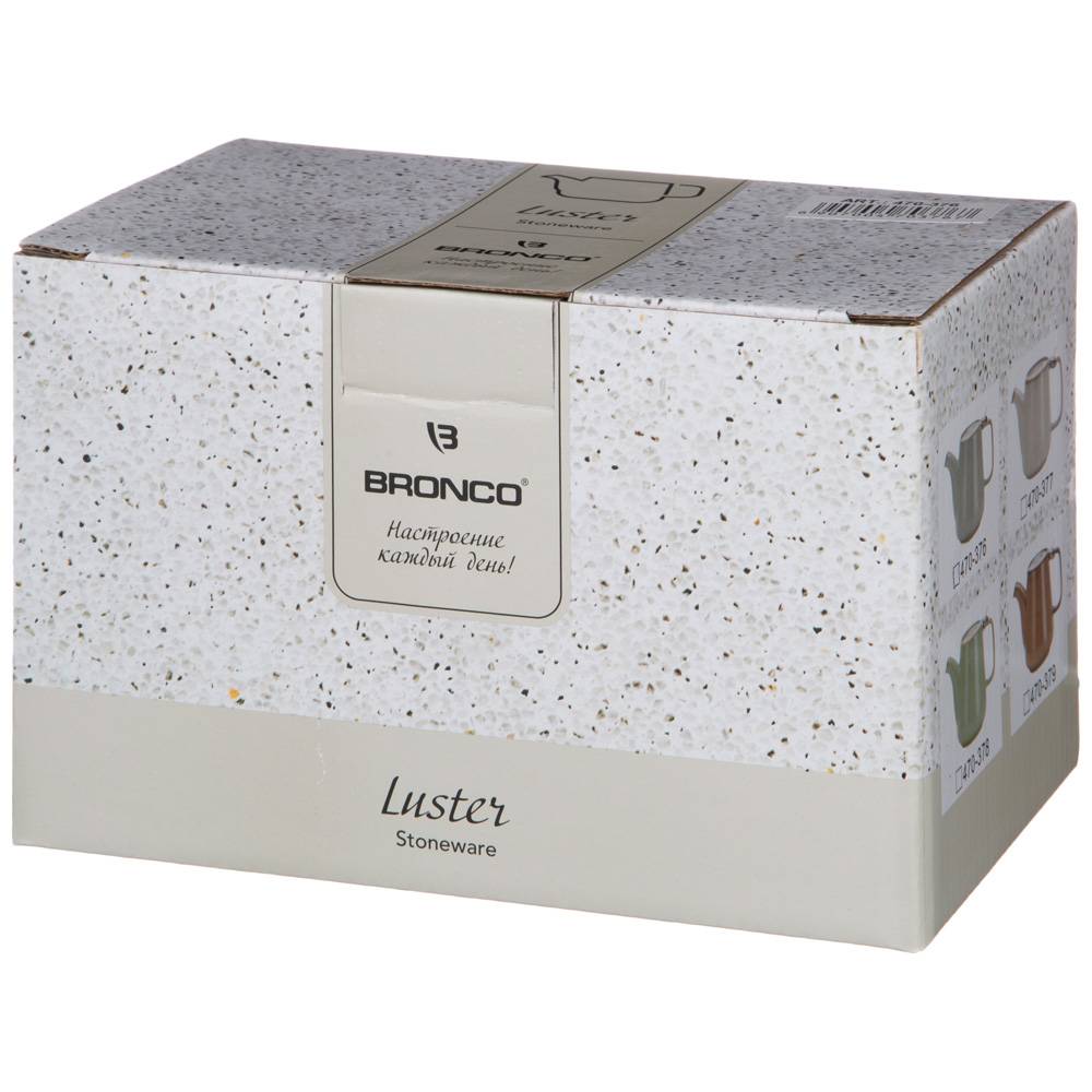 ЧАЙНИК С МЕТАЛЛ.СИТОМ И КРЫШКОЙ "LUSTER" 500МЛ, 19*8,5*10СМ, СВЕТЛО-СЕРЫЙ (КОР=24ШТ.)