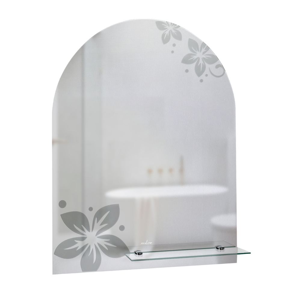 Зеркало MIXLINE, Анис, 535*680, ШВ с полкой, К
