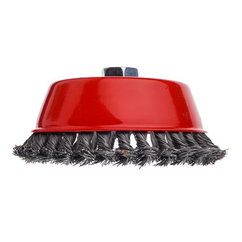 Щетка для УШМ, чашка, 150мм/М14 крученая Барракуда, сталь, 048\F0235, 1/24