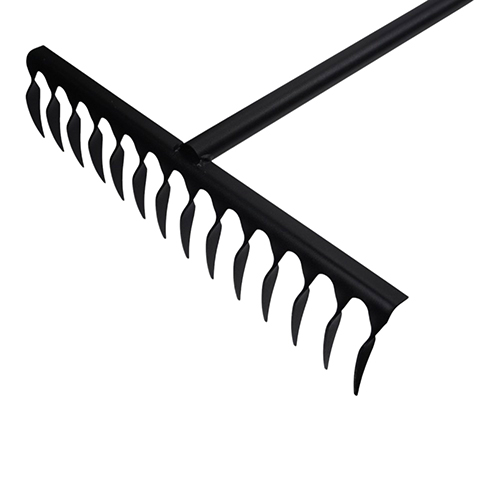 Грабли витые 14-ти зубые на металлическом черенке с прорезиненной ручкой, 1/5