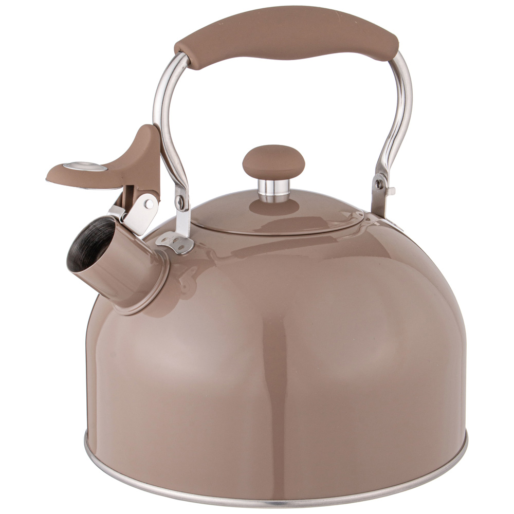 ЧАЙНИК AGNESS СО СВИСТКОМ 2,5 Л,НЖС ИНДУКЦИЯ, ЦВЕТ: ШОКОЛАД