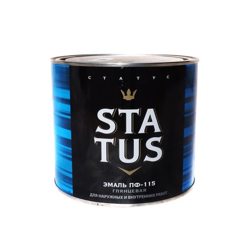 Эмаль ПФ-115 черная 1,8кг STATUS, 6/6