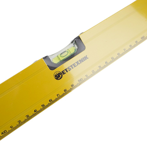 Уровень строительный пузырьковый 100см, два встроенных магнита, 1/60