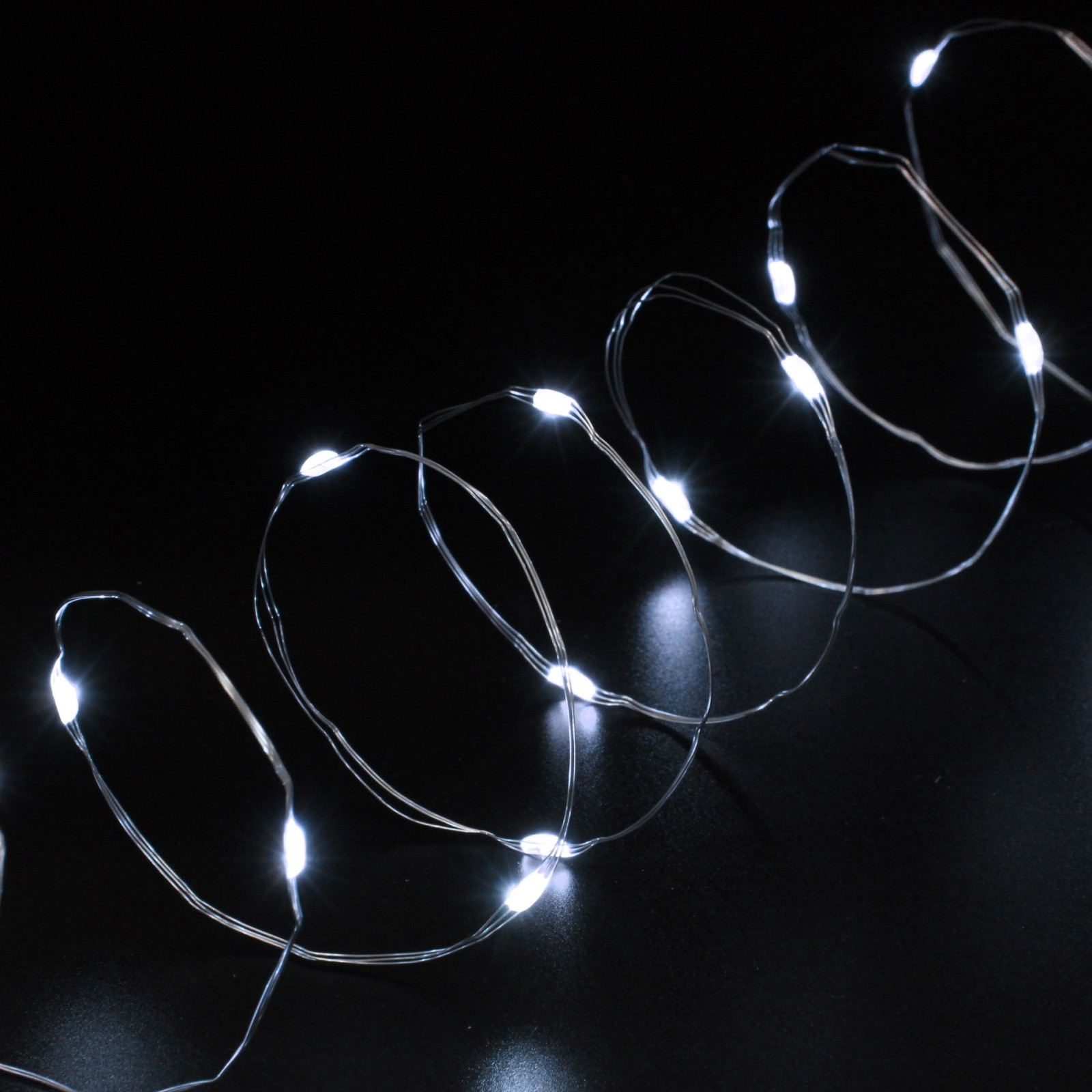 Гирлянда для дома НИТЬ "Роса" 20 м 200 ламп LED, 8 реж,IP-20, Белый