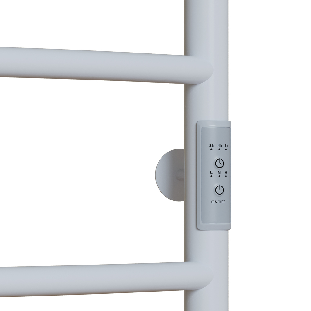 Полотенцесушитель MIXLINE CAPELLA 60х50, таймер, 201 Вт, 4 перекладины электрический БЕЛЫЙ