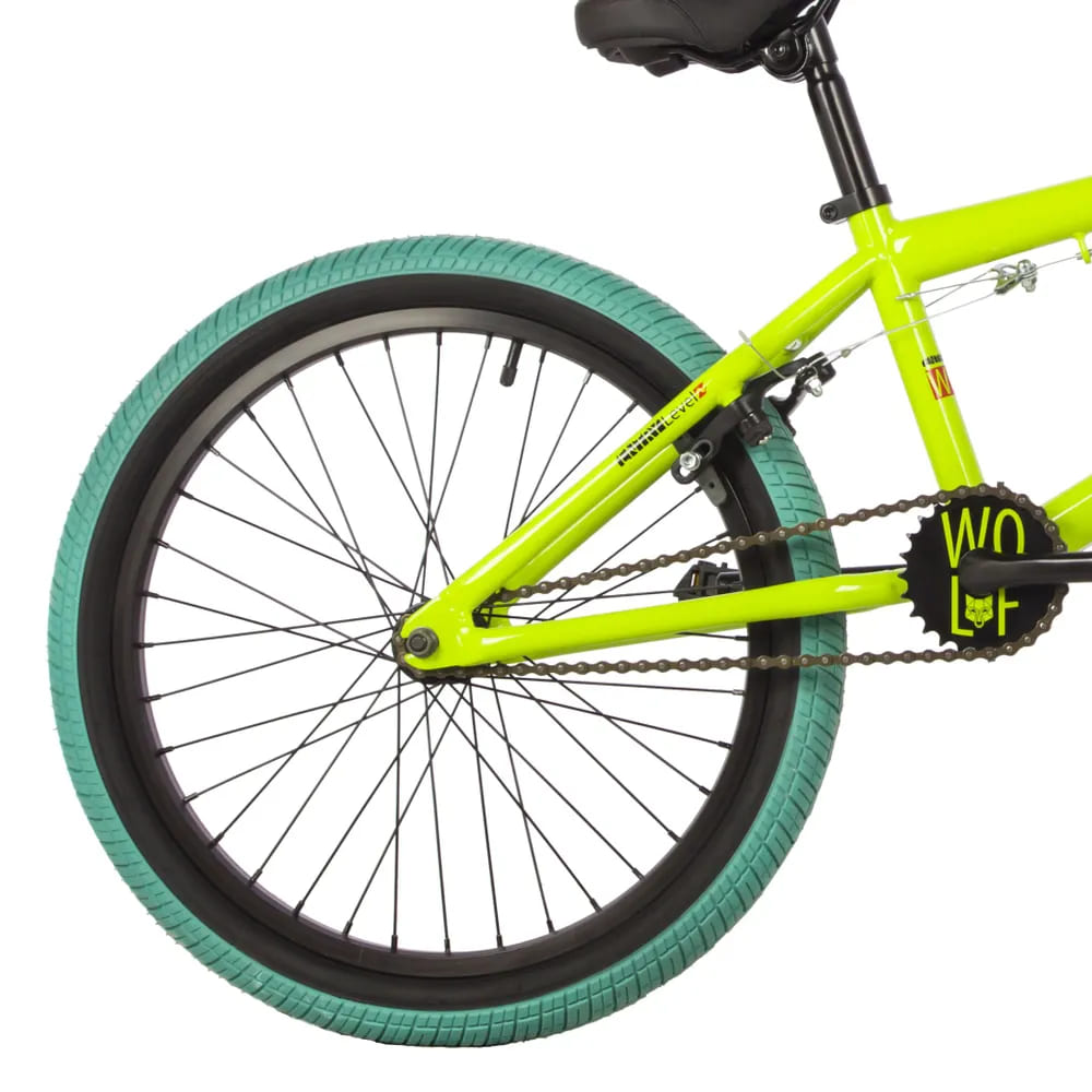 Велосипед NOVATRACK 20" BMX WOLF сталь 21'', зеленый, U-BRAKE