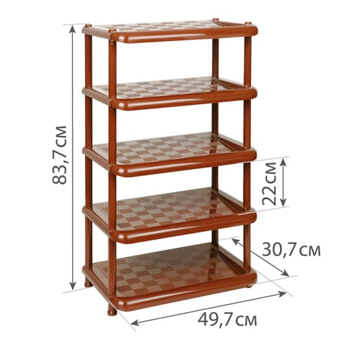 Стойка в прихожую IDEA М 2710, 5 секций, коричневая