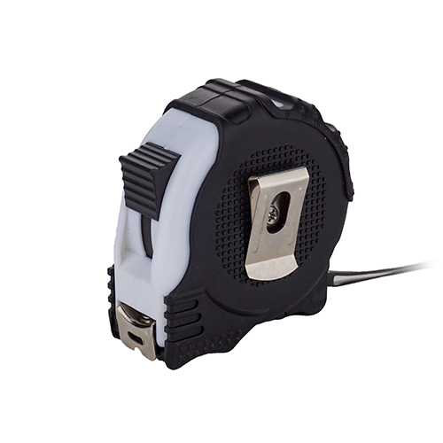 Рулетка 5м х 19мм, обрезиненный корпус, 3 фиксатора Барракуда, 1/12/120