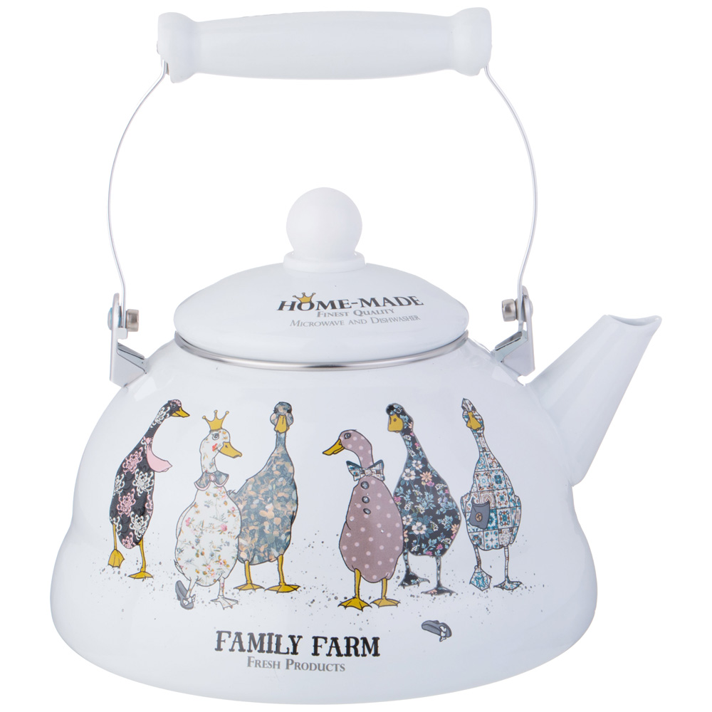 ЧАЙНИК AGNESS ЭМАЛИРОВАННЫЙ СЕРИЯ, FAMILY FARM,  3 Л