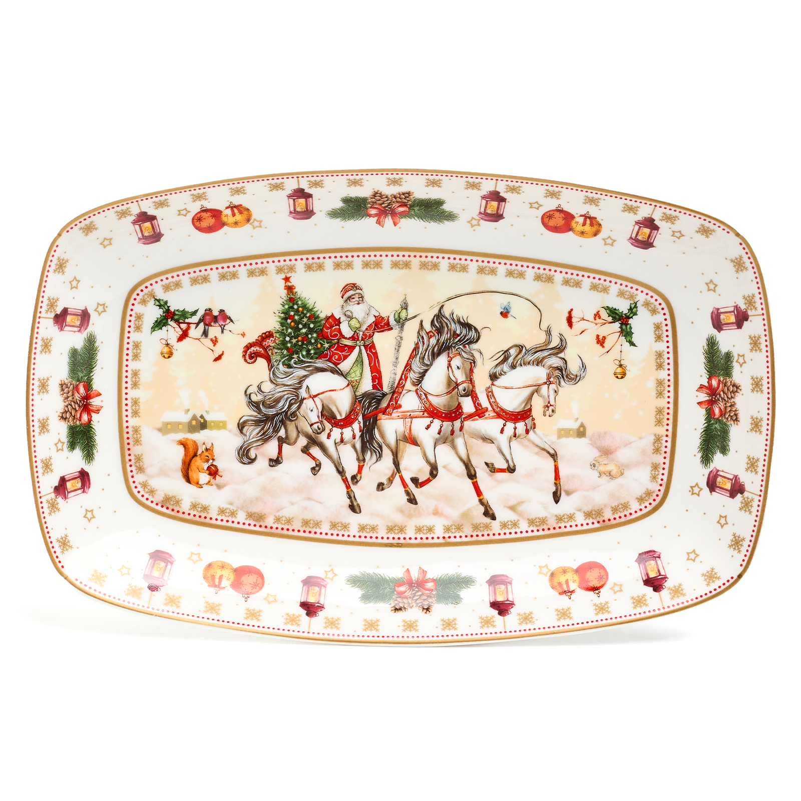 БЛЮДО LEFARD "ТРОЙКА" ПРЯМОУГ. 25*16*3 СМ БЕЛОЕ (КОР=12ШТ.)