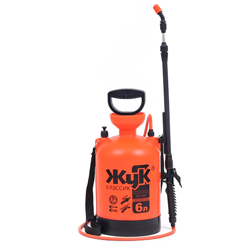 Опрыскиватель 6,0л ЖУК Классик пневматический, ОП-207, термоусадка, алюм телескоп. бр-т, 1/6