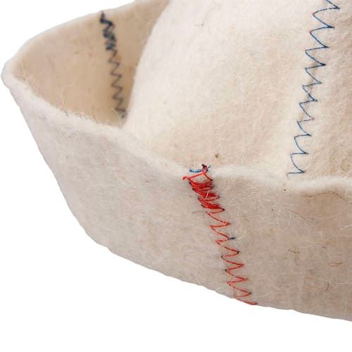 Шапка для бани и сауны Классика Цветной зигзаг Hot Pot, войлок, 1/