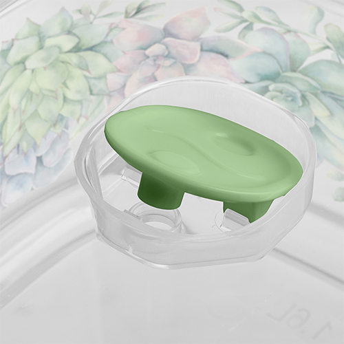 Емкость для свч 1.6 л Homver Bergamo 221199701/00, с клапаном, с декором, бесцветная