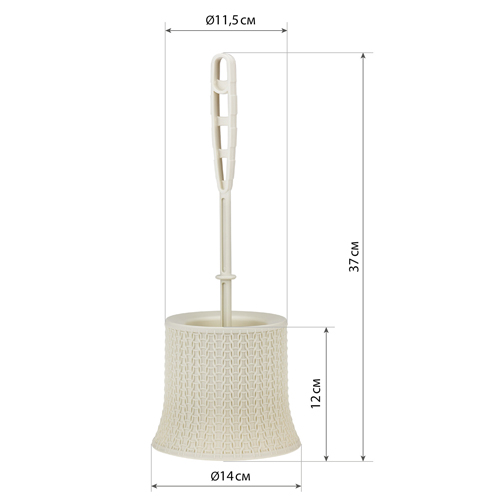 Комплект для туалета IDEA ВЯЗАНИЕ М 5019, белый ротанг