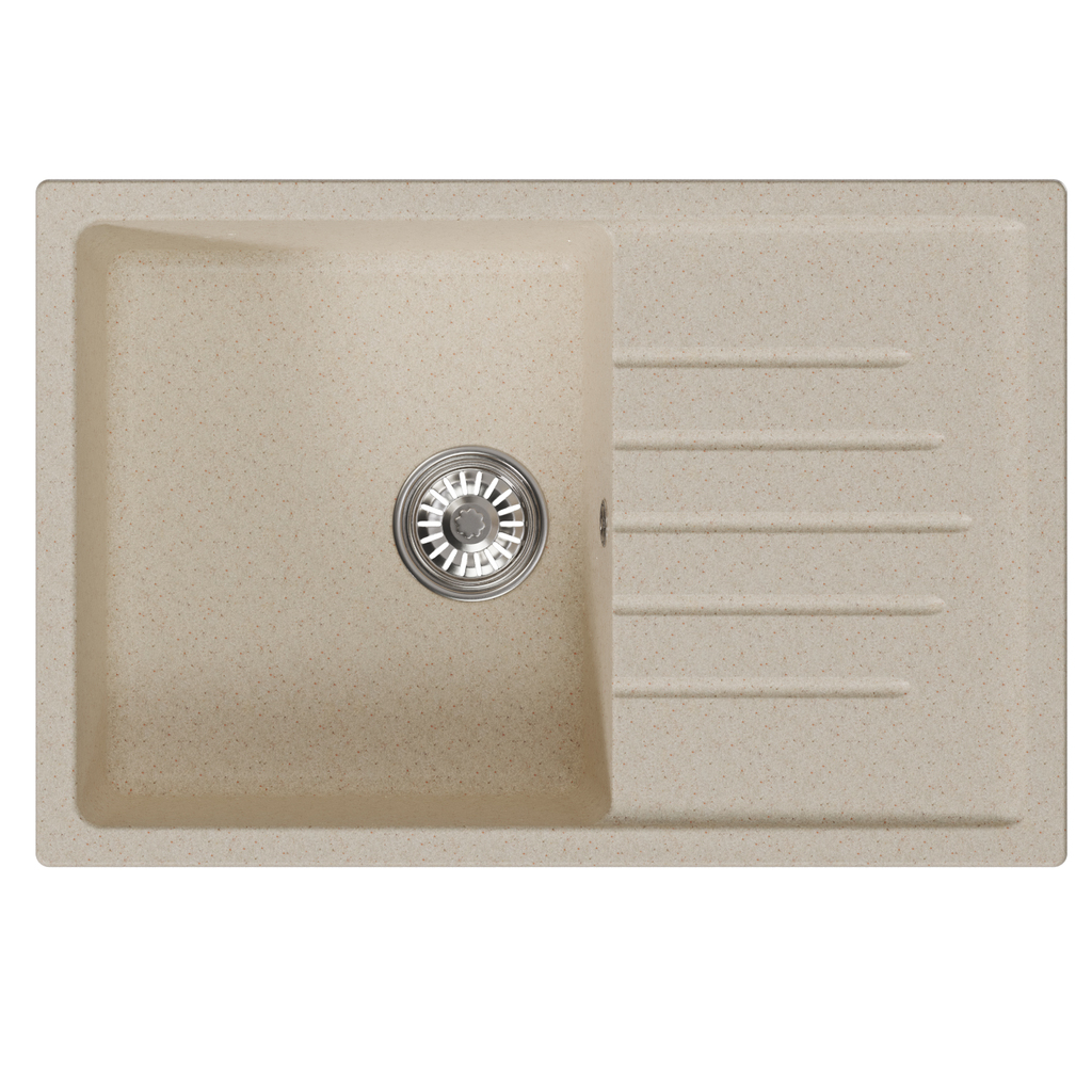 Мойка ML-GM19 с крылом, бежевая, 328, 750*500*200мм NEW