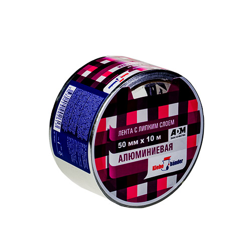 Лента алюминиевая 50ммх10м клейкая, скотч, KLEBEBANDER TAK502T, 1/36