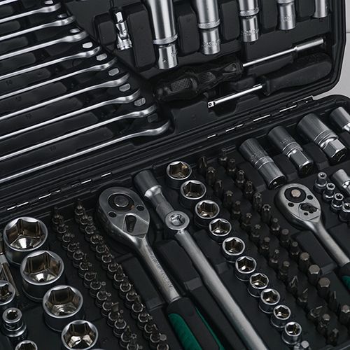 Набор инструментов 216 предметов, в пластиковом кейсе, 1/2