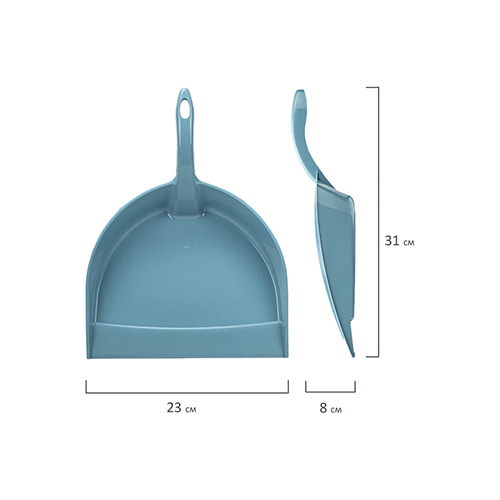 Совок пластм. для мусора ИДЕАЛ, серо-голубой, 5/24