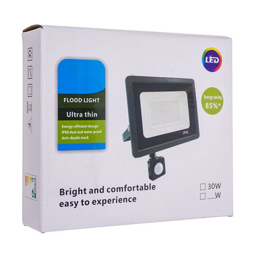 Прожектор светодиодный с датчиком движения 30W, 1/30