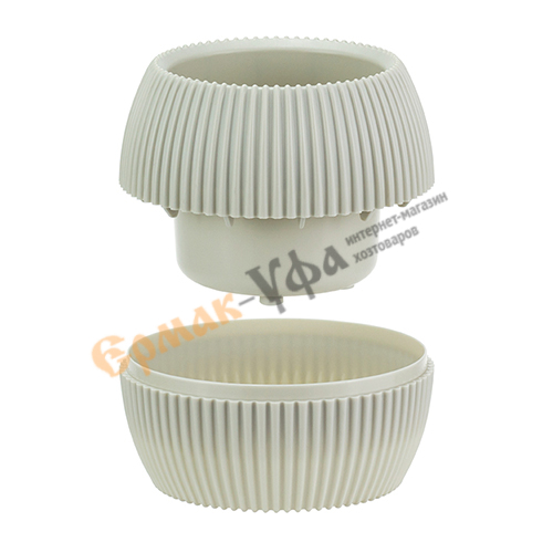 Горшок для цветов Пиканто d-145мм 0,7л, белый ротанг, 1/8
