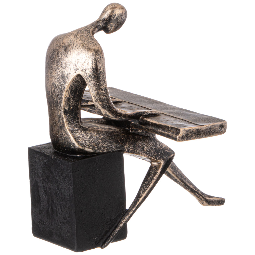 ФИГУРКА ДЕКОРАТИВНАЯ, АБСТРАКЦИЯ. ПИАНИСТ, 18Х16Х18 СМ