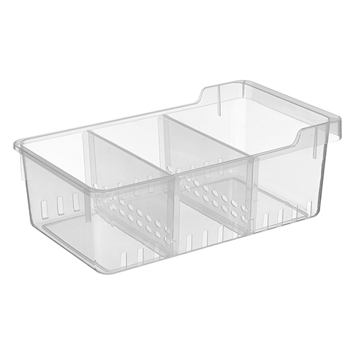 Контейнер для хранения 8.2 л Homver Cypress 221332001/00,  225х380х140 мм, с разделителями, бесцветный