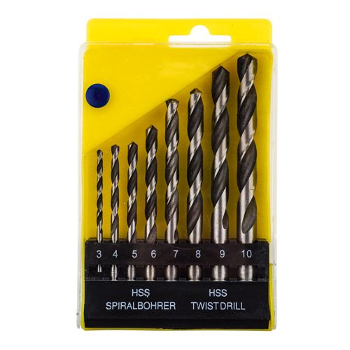 Набор сверл по металлу цилиндрический хвостовик （3- 10mm）8 шт Барракуда пластиковый кейс, 1/100