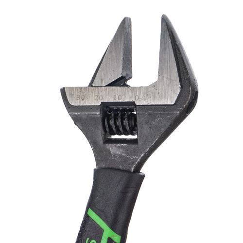 Ключ разводной сантехнический 200мм, ТОНКИЕ ГУБЫ, легированная сталь, со шкалой, 1/6/60