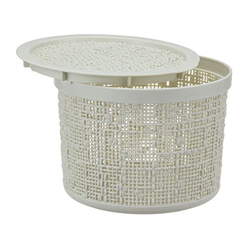 Коробка 2 л IDEA БЯЗЬ М 2328, с крышкой 17 см, белый ротанг