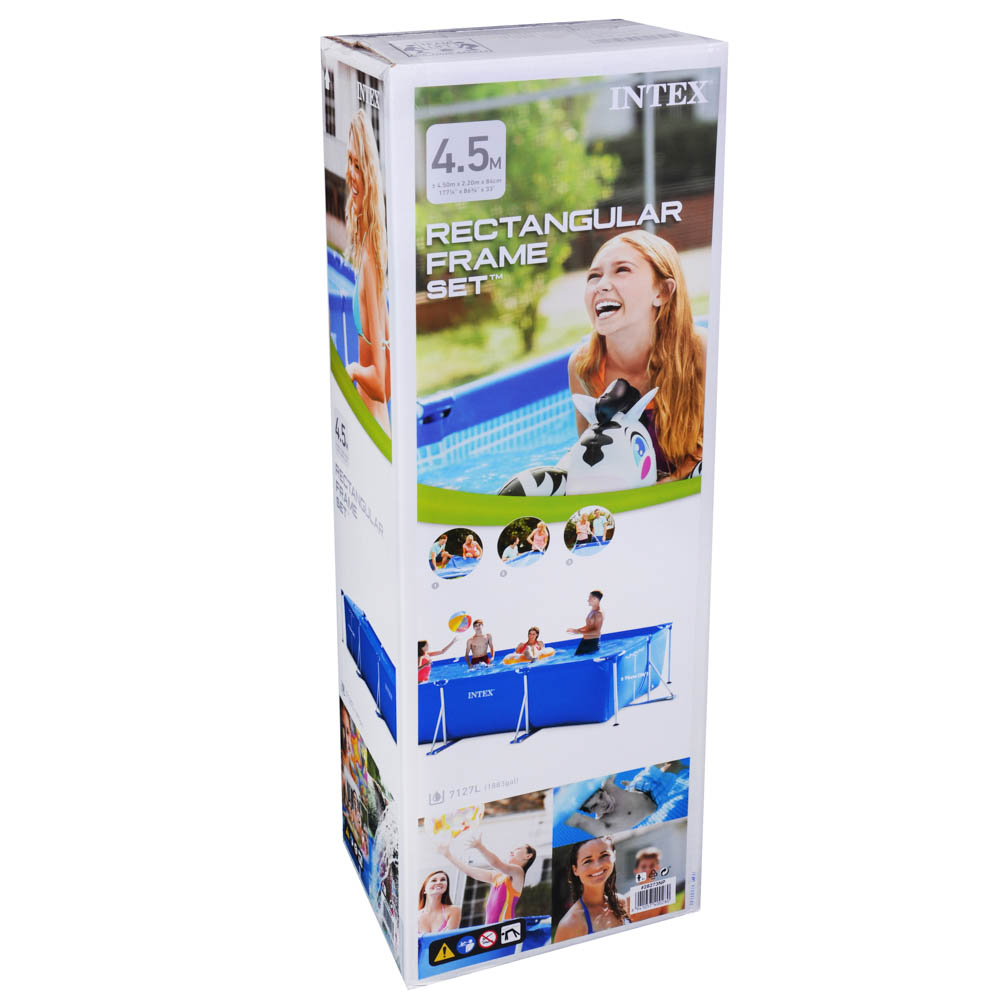 INTEX Бассейн каркасный Rectangular Frame 450x220х84см 7127л, 28273NP