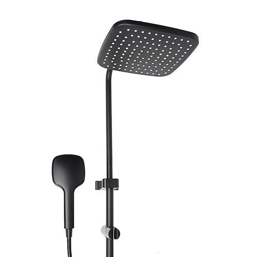 Душевая система со смесителем для душа, картридж 35мм, цинк, верхний душ 1 режим, черный СоюзКран, 1/10