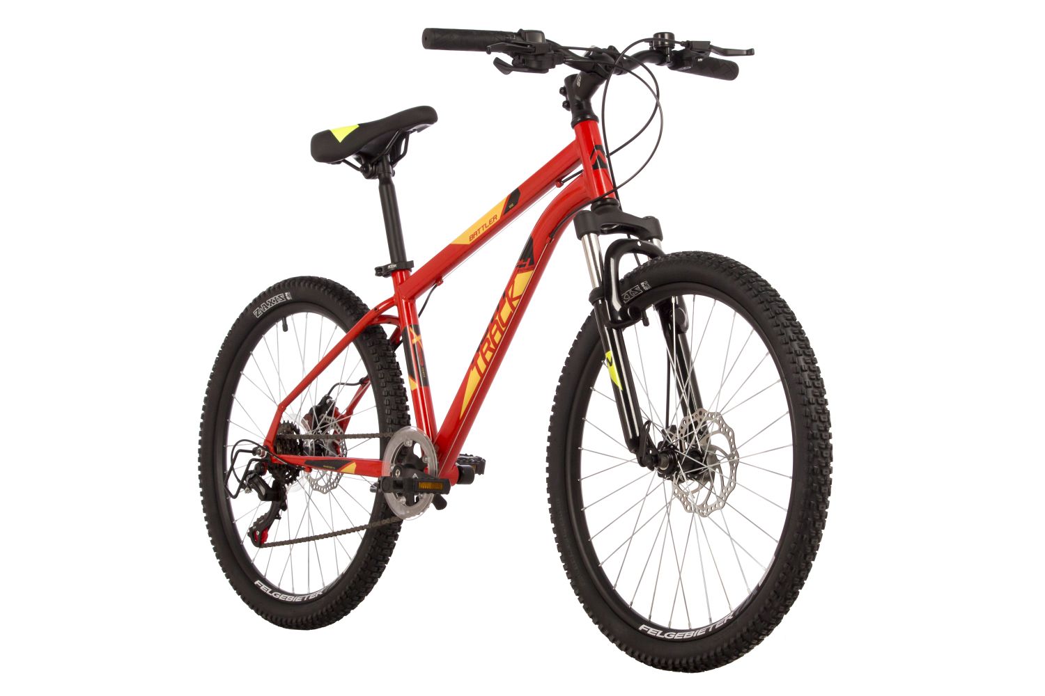 Велосипед NOVATRACK 24" BATTLER сталь 14'', красный, 6 скор.TZ500/TS-38/SG-6S, диск.торм STG