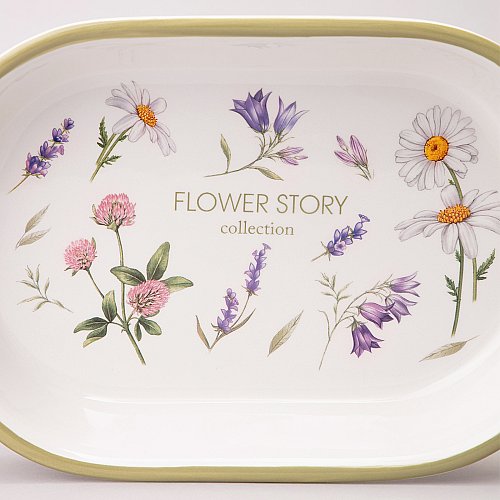 БЛЮДО-ШУБНИЦА AGNESS, FLOWER STORY, 28*17, 5*4, 5 СМ, КОР=18ШТ.