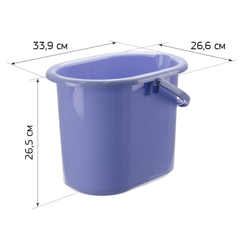 Ведро овальное 11 л  IDEA М 2422, сиреневое