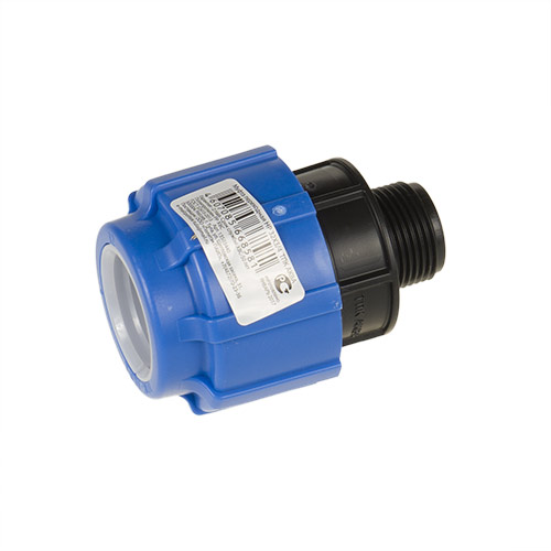 ПНД муфта переходн. с нар. резб. 32х3/4, обж, ПОЛИТЭК, 10/50