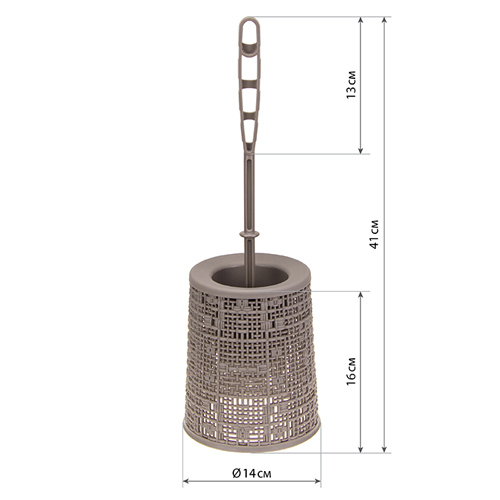 Ерш для туалета Бязь, французский серый, 1/12