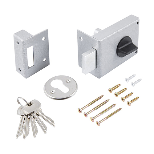 Замок накладной Омега ЗН1-1. 1 ГЛ, серый, 1/20