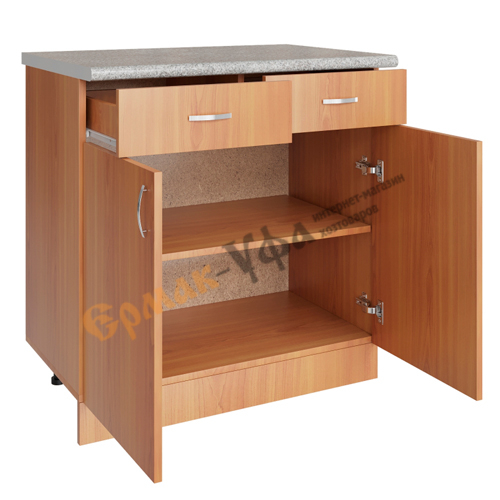 Стол разделочный 80 ЛДСП, ольха, 2 ящика, 1/1