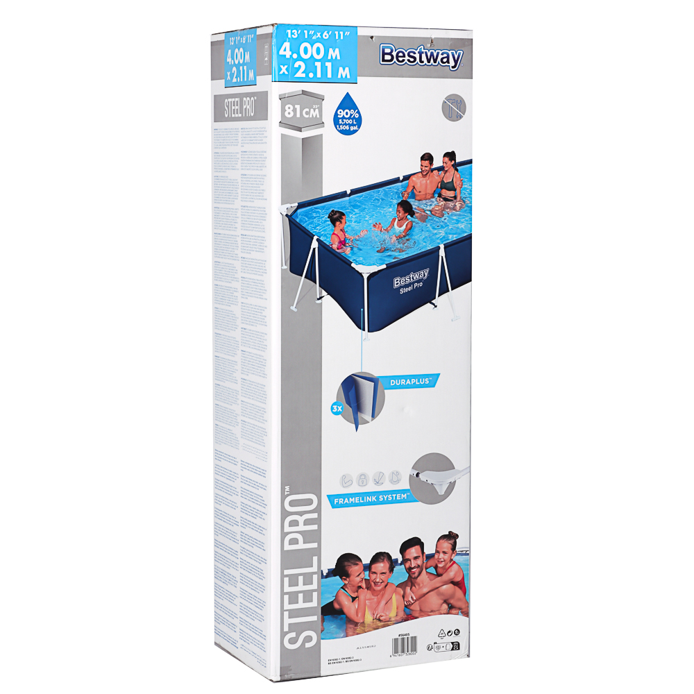 BESTWAY Прямоугольный бассейн, 400х211х81см, 5700 л, 56405